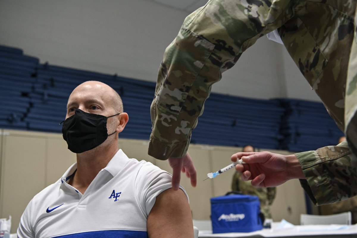 Safe and effective - First dose of the COVID-19 vaccine done! I encourage all Airmen and Guardians to get the vaccine to protect their health, their families &amp; communities, &amp; to lower the public health risks associated w/the virus.