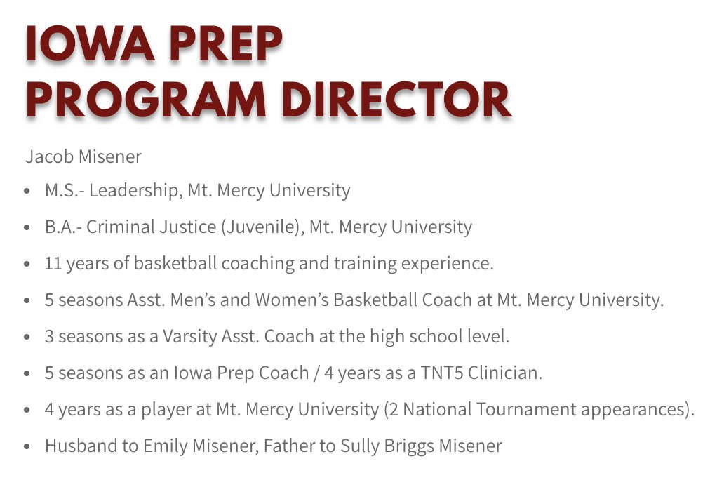 TNT5Basketball's tweet photo. Learn more about the people who proudly bring you Iowa Prep Basketball. Today's feature is on Jacob Misener, Iowa Prep Program Director. 

You can contact Jacob at: jmisener@tnt5basketball.com https://t.co/R6RLsiJyTp