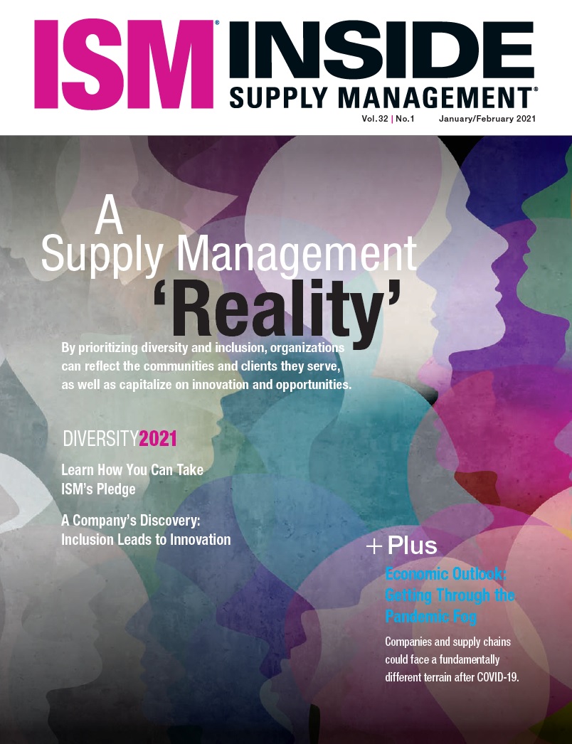 Each year, I learn a lot from experts I talk to for Inside Supply Management®’s #economy outlook; with #COVID19’s continuing impact, there’s much to discuss. That story and a look at the #ISMDiversity initiative in the January/February issue: bit.ly/2XDrsrK #procurement