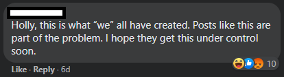 Furthermore, the Loophole Insurrection crowd appears to be the same group who are trying to claim that "we" are all responsible for this. Among my Conservative family members, this is the going explanation.