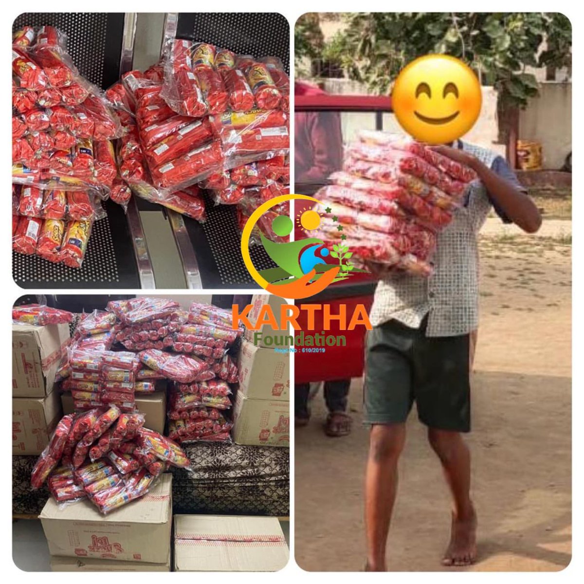 kartha_ngo's tweet photo. Namasthe All 🙏🏻 
On the request from Anmol Biscuits factory, Distributed biscuits (24 carton boxes, each containing 100) from pragnapur to yuvath foundation and Amma odi orphange,Boduppal Hyderabad today.
-Thanks to all the volunteers. 
-Thank you.
-Team Kartha @SmitaSabharwal https://t.co/Q24eji7wpI