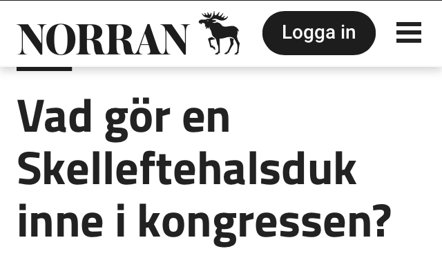 2) The man contacted his local paper, pointing out the fact that there was a scarf from a northern Swedish city of just 70,000 in the debris of the attack. The paper published the story, with the headline: "What's a Skellefteå scarf doing inside of Congress?"