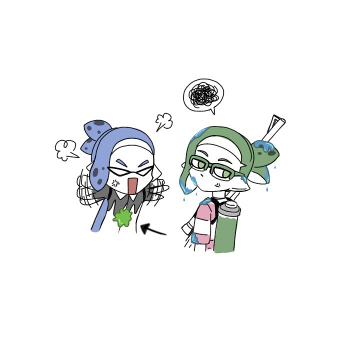 KatKitCat's tweet photo. “You stained my shirt!” -Inkfall
(Meanwhile Half-Rim got drenched)

—
#コロイカ #splatoonmanga #splatooncorocoro #splatooncoroika #splatoon2 #splatooninkling #inklings 
#splatoon #splatoonhalfrim #splatoonhalfrimz #splatooninkfall #splatoonhalfrimxinkfall #halfrimxinkfall https://t.co/3hTs5x69Pp