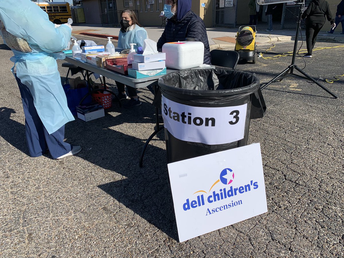 Mass testing is underway at Nelson Field and at the AISD Central Office for staff and students. Join us between 9a-6p today and Thursday for your test. @AscensionSeton @dellchildrens