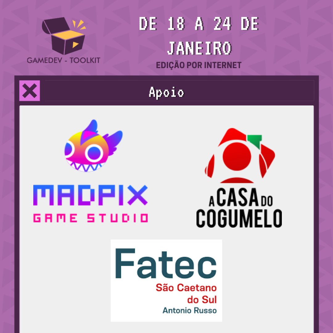 Nosso Game Designer <a href="/Toad1UP/">Toad</a> irá dar a palestra online com o tema "Como se Tornar um Game Designer", para você que sempre sonhou em trabalhar e desenvolver games.
Fique ligado para não perder!