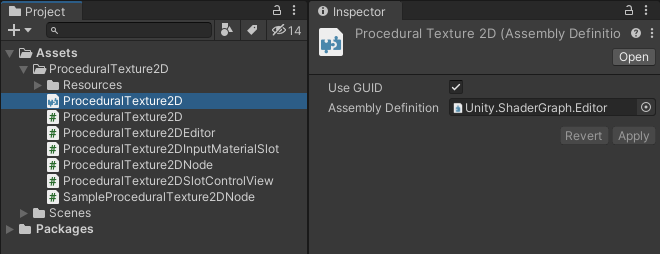 I know, I know, custom nodes aren't support! Right?Well, turns out a trick that works for ages now is using AsmRefs to add code to Unity packages that needs internals access.Let's make a new 2020.2 project with URP 10.2, add the folder, make an AsmRef into ShaderGraph:11/