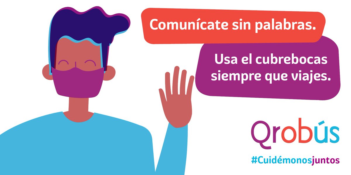 QrobusO's tweet photo. ¡Recuerda! El uso del cubrebocas en el transporte público es esencial para cuidar tu salud. https://t.co/xo0zfqqisd