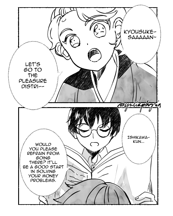yuliaphyria's tweet photo. I did it LOOOL I can't sleep so yeah-- XDD
I like how Mangasuke is a bit strict so I made something hahaha~
#啄木鳥探偵處 #kitsutsukitanteidokoro #kttk https://t.co/VzQ4k9ZhU8