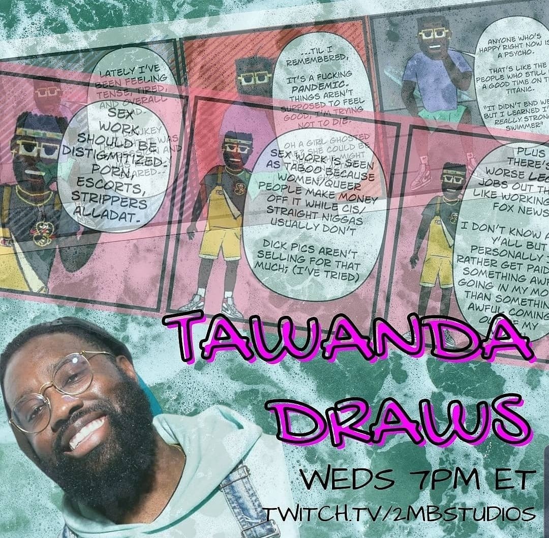 2MBStudios's tweet photo. Today on our channel:

4pm ET: See a master produce music. @kennygray3 

7pm ET: Catch a comedian make comics.

8pm ET: Join a genius creating crafts. @IsometricSketch @ArthurProducer 

9pm ET. Hang with a jokester going for good posts. @rajandelman 

https://t.co/hA7wwarWEy https://t.co/E2BDBy3vDc
