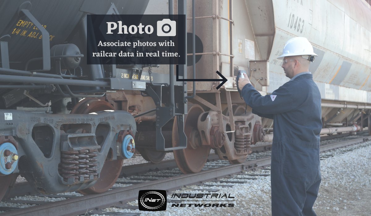 INetlp's tweet photo. The INT300 tablet’s 8-megapixel camera provides clear, quality photos of railcars and/or their components, and by simply scanning the car’s AEI tag, the photo will automatically be married to the car’s unique data and will update within your database or existing planning system. https://t.co/iTraEGNFpM