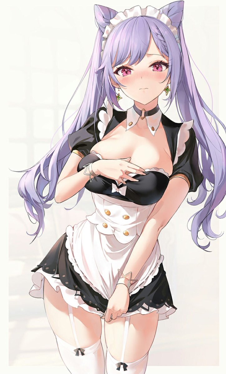 “Keqing really do look cute in a maid outfit~”