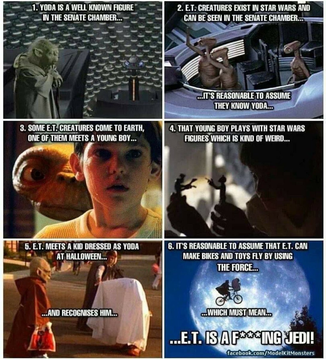 ET was a Jedi !!!! #starwars #etphonehome #jedi