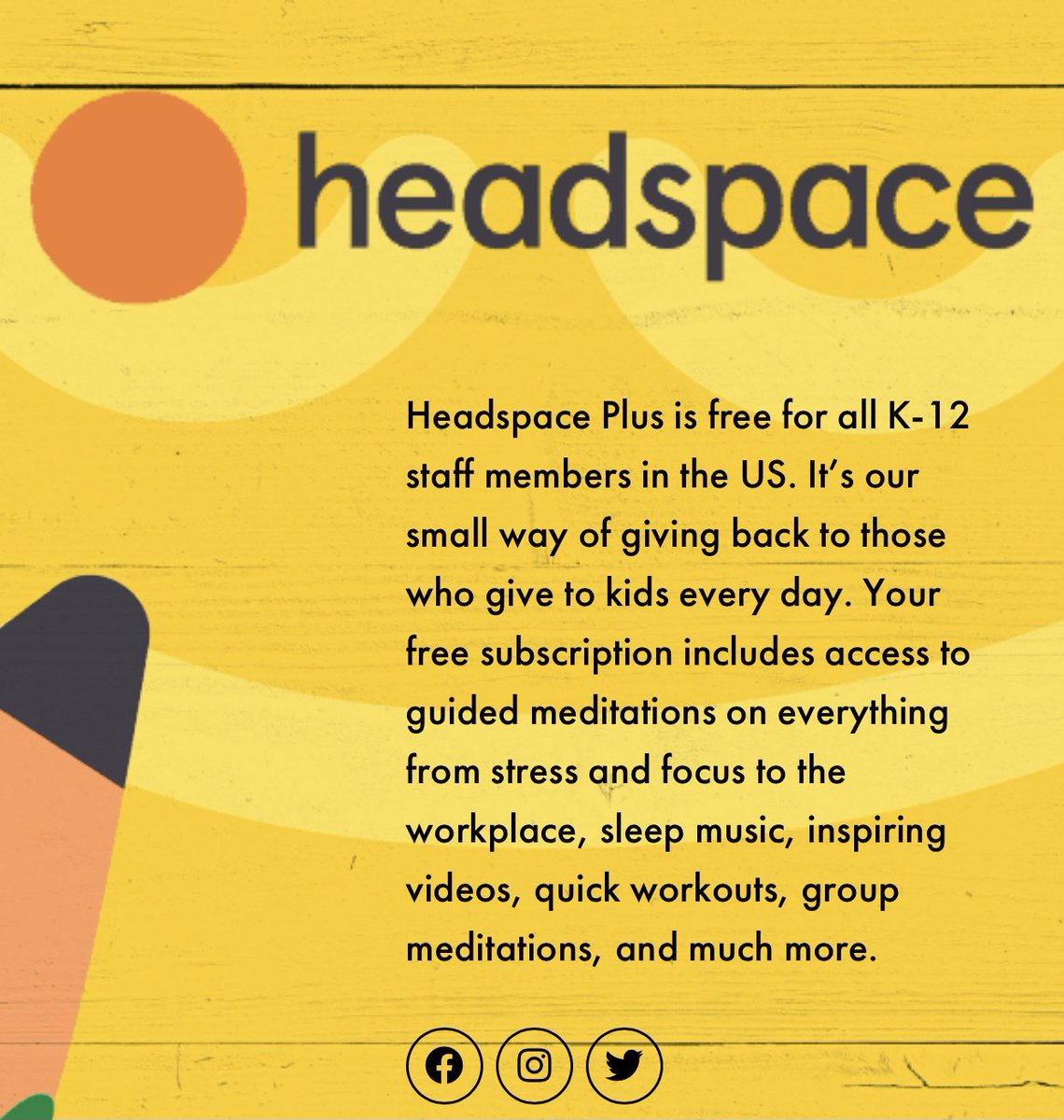 Educator friends, download “Headspace Plus” for FREE! (Free to all K-12 staff). It’s a great way to clear those negative thoughts and manage your stress! You’re more precious to this world than you’ll ever know! ❤️😃❤️ #TeamBCSD #selfcare #BCSDSEL