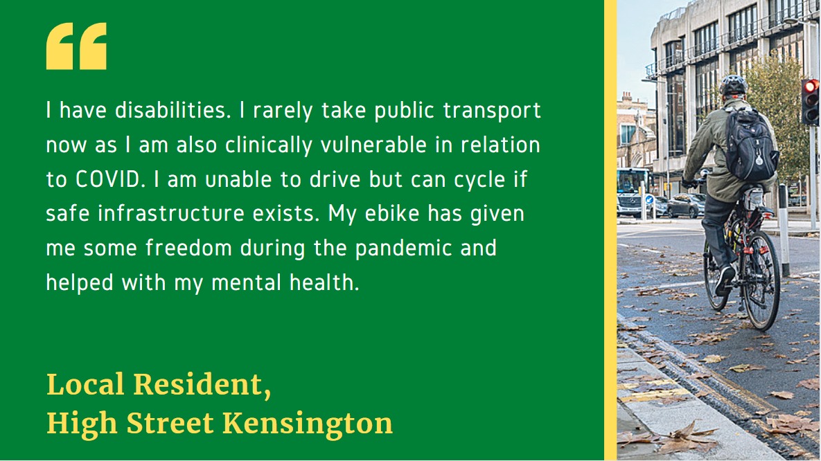 30 Nov 2020 @betterstreetskcSupport for the safe cycling scheme on High Street Kensington continues to flood in. These people deserve to be heard by  @rbkcbefore they rip it out