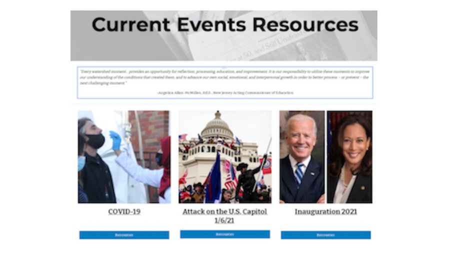 Website Update – New Current Events Resources section! This page currently offers resources for COVID-19, Attack on the U.S. Capitol, and Inauguration Day. We will continue to add resources on a regular basis. #NValleyEd nvcconlinelearning.nvnet.org