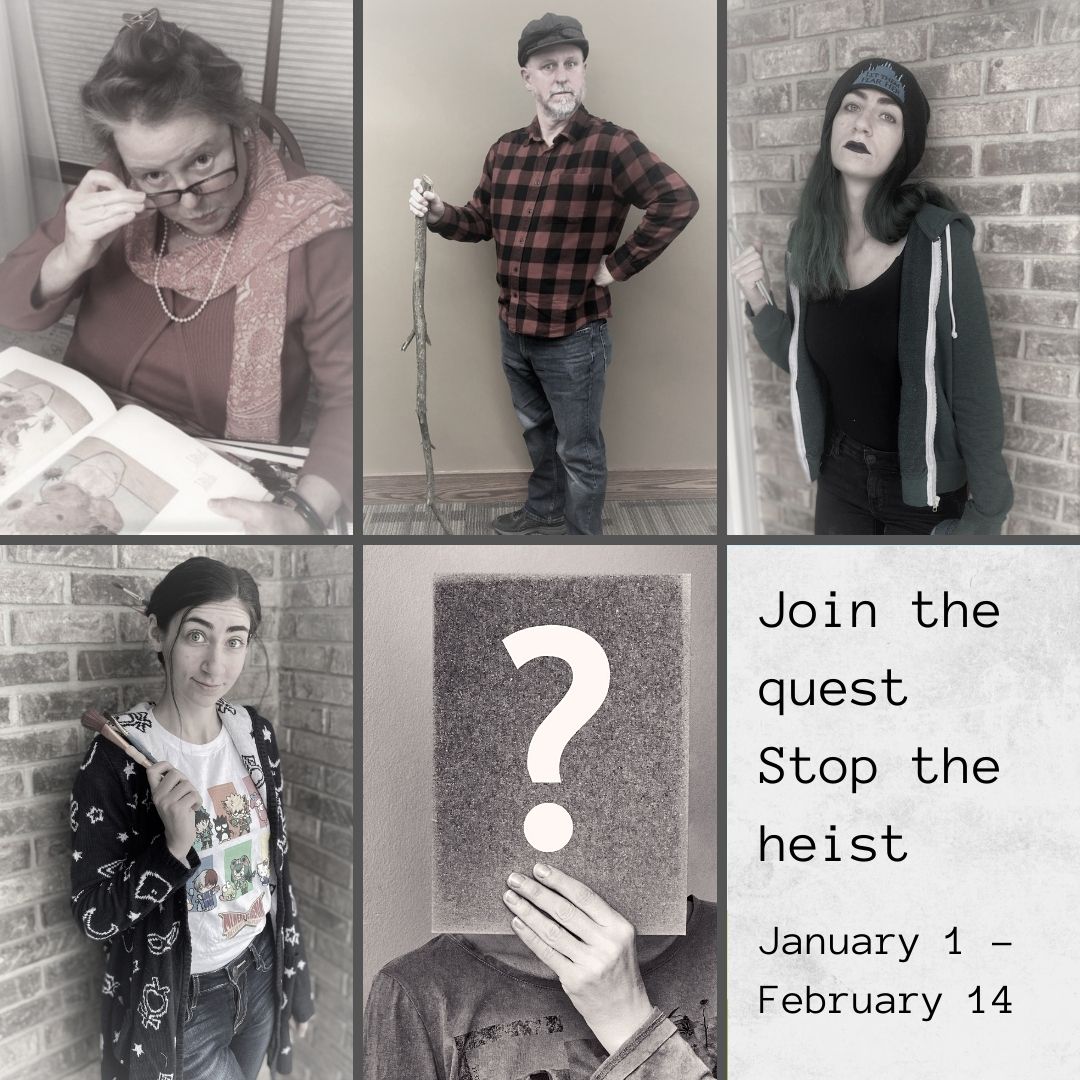 PdlRoom's tweet photo. Meet the suspects! A master thief is going to steal an iconic Michigan landmark on Valentine’s Day. Can you follow the clues and stop the heist in time?
Get started at https://t.co/Tr58MT5Q0q and solve the mystery by 2/14/21!
#MiLibraryQuest #MiWinterQuest #LibrariesOfMichigan https://t.co/D3ro8M4jR8