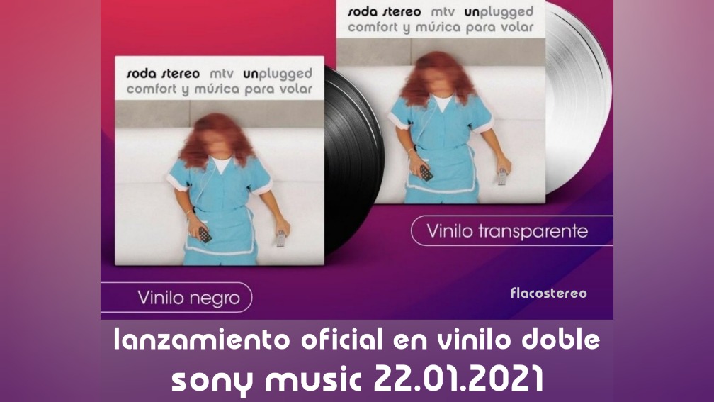 FlacoStereo on Twitter: "Cómo te anunciamos el año pasado, el 22.01.21 sale "Comfort y Música Para Volar: MTV (Un)plugged" de Soda Stereo en VINILO oficial: •Edición limitada: 2LPs Transparentes •Edición común: 2LPs