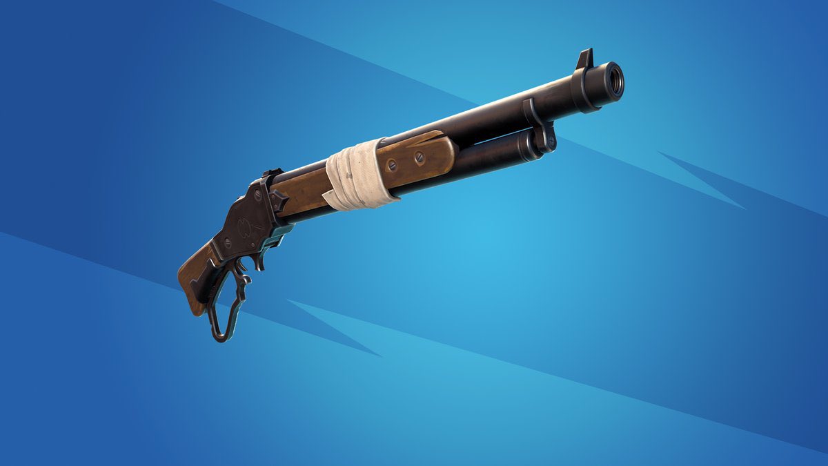 0703XMAN's tweet photo. Lever action shotgun? Heart if you like it. Comment if you don’t. #FortniteSeason5 #guns #TwitchStreamers https://t.co/MLzfwZjT9U