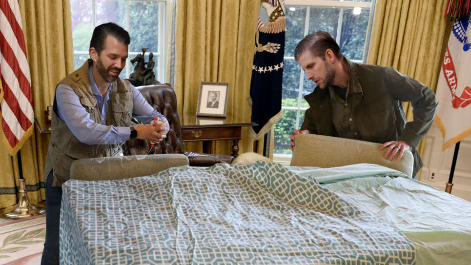 ‘They Can’t Impeach Someone They Can’t See,’ Say Trump Boys Cramming Dad Into Homemade Bunker Under Oval Office Desk bit.ly/35zbYsT
