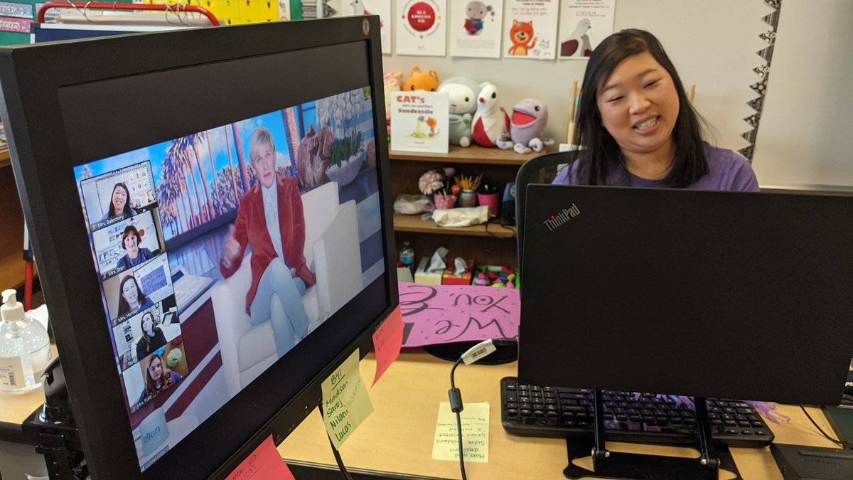 DublinUSD's tweet photo. Today at 4PM on NBC, our own @MES_Cougars will be highlighted on @TheEllenShow. Murray will be featured as part of a segment honoring frontline workers. Go Cougars! #ThanksEllen! https://t.co/9GUiP4y7SP