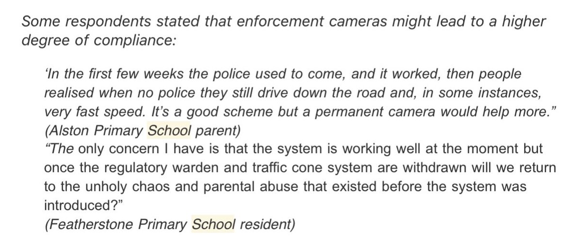 Or alternatively, just relying on signage and goodwill. Which has, ahem, very mixed results (See e.g.  https://www.whatdotheyknow.com/request/school_street_pilots) 10/