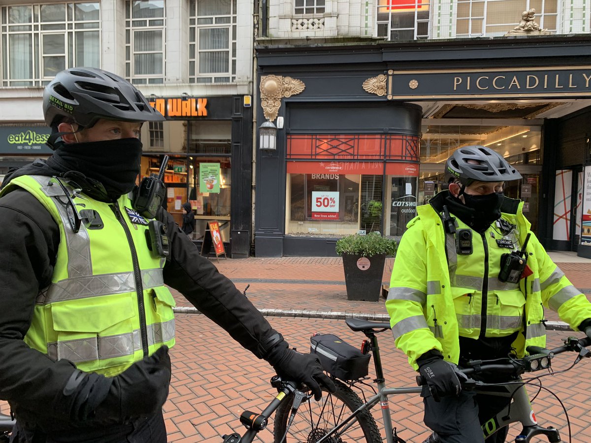 Another good day’s work by the team today keeping the city centre safe, encouraging people to go home and providing information which led to a key arrest for a wanted person by <a href="/BrumCityWMP/">Birmingham City Centre Police</a>