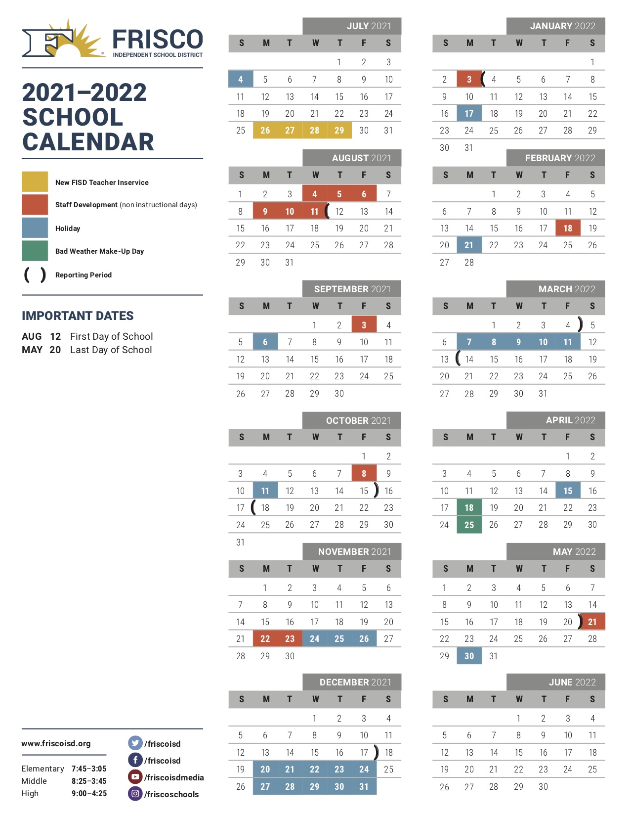 Uživatel Frisco Isd Na Twitteru: „The Frisco Isd Academic Calendar Has Been Approved For The 2021-22 School Year. Check Out Https://T.co/Y7Mwd9Ngeg For An Overview Of The Approved Calendar. Https://T.co/Iz4Rhg9Ag4“ / Twitter