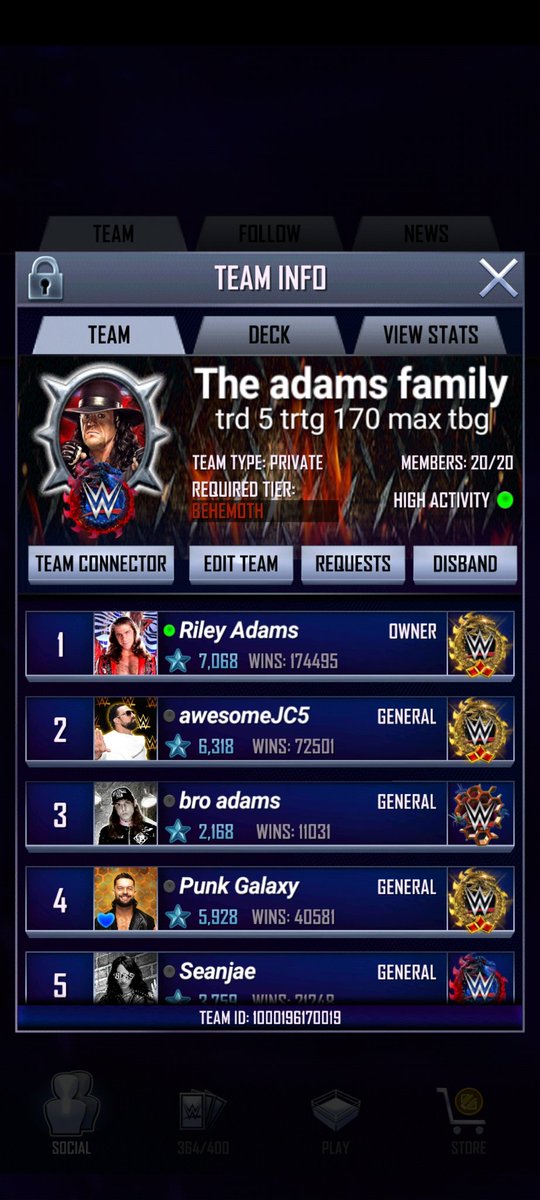 Rileyadamsbest's tweet image. We going have 3 spots open tonight looking for swarm ++ upwards must be active and if any proof would be great. So we ready for new tier. #wwesupercard #wwesc #supercard