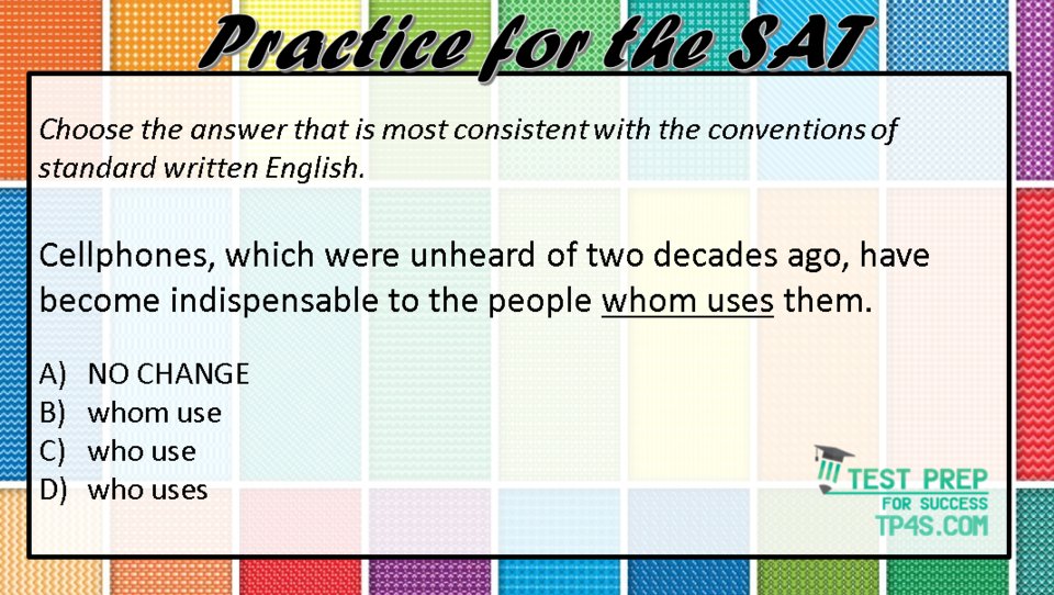 HRK2's tweet photo. Can you avoid the #grammar error in this #SAT like question?  Post your answer, and I'll let you know how you did!  #English #language #learning #teachers #education #testprep #college #highschool https://t.co/4KHOTHlL5G