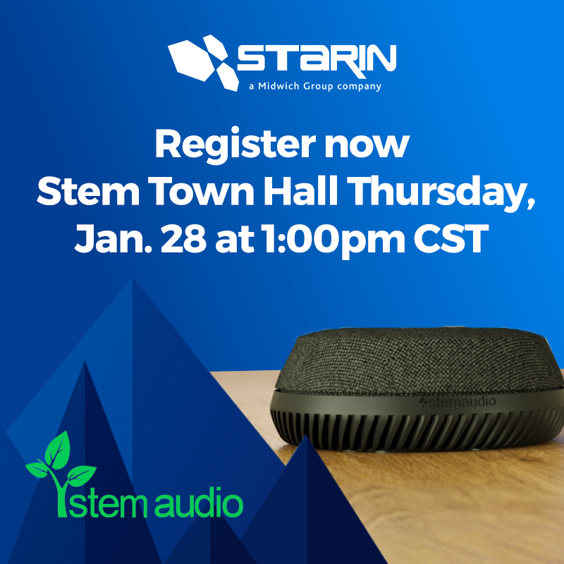 midwichUS's tweet photo. Join us this Thursday, January 28th, for our latest Starin Town Hall hosted by @chris_neto, Market Development Manager at Starin, and Ryan Budvitis, Distribution Channel Manager at @stemecosystem. RSVP today: https://t.co/eb1GeWsjij #AVtweeps #proav #Avnews #StemAudio #proaudio https://t.co/Rcq4y0fYfp