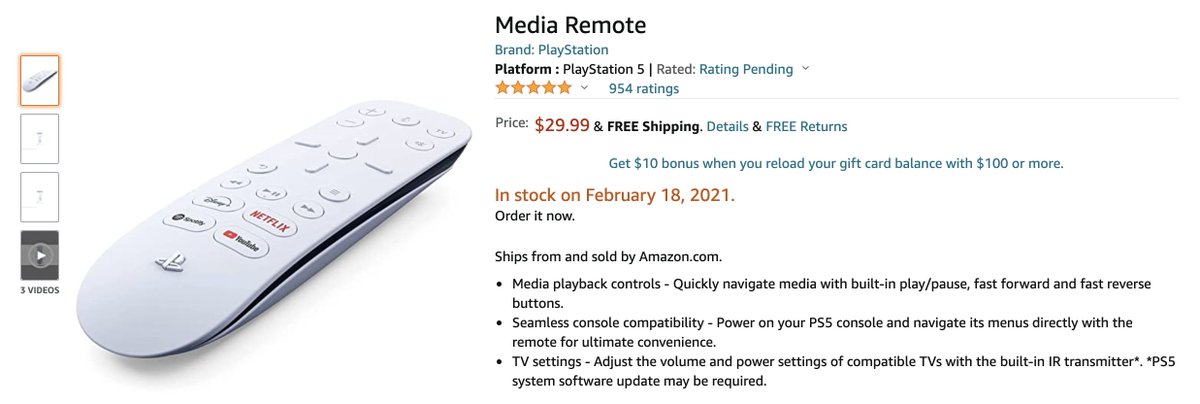 ShowtimePro4's tweet photo. I wonder if we will see more #PS5 restock by February 18th, 2021 👀 #Amazon #Restock #PS5MediaRemote https://t.co/c82OoU18zK