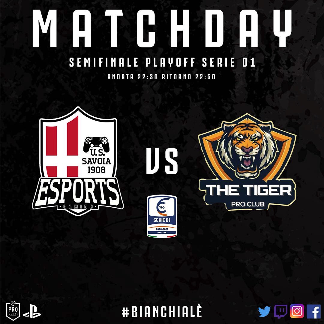 SavoiaeSports's tweet photo. ⚽️| MATCHDAY

🏆 @VPG_Italy D1
🗓 SEMIFINALE PLAYOFF
🕒 A: 22:30 R: 22:50
🆚 @TheTigerProClub 

📲 Segui la partita IN DIRETTA sul nostro canale Twitch ➡️ https://t.co/ZBsdR4TIZr

#BianchiAlè #ForzaSavoiaSempre 🏳️ https://t.co/Oe8sIMzMGA