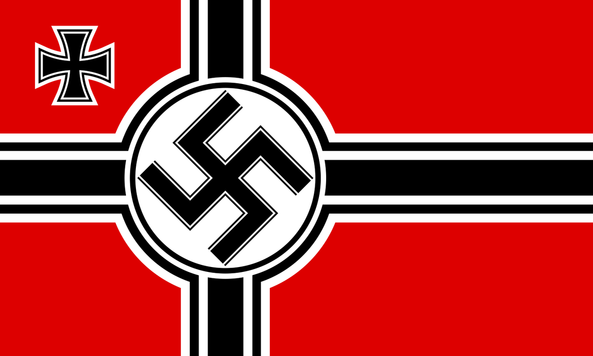 There were also people from the alt-right there. Some wore Pepe the Frog masks. Others carried flags of 'Kekistan,' a fictional country that’s used to troll liberals. The design is partly derived from the Reichkriegsflagge, a war flag of Nazi Germany.