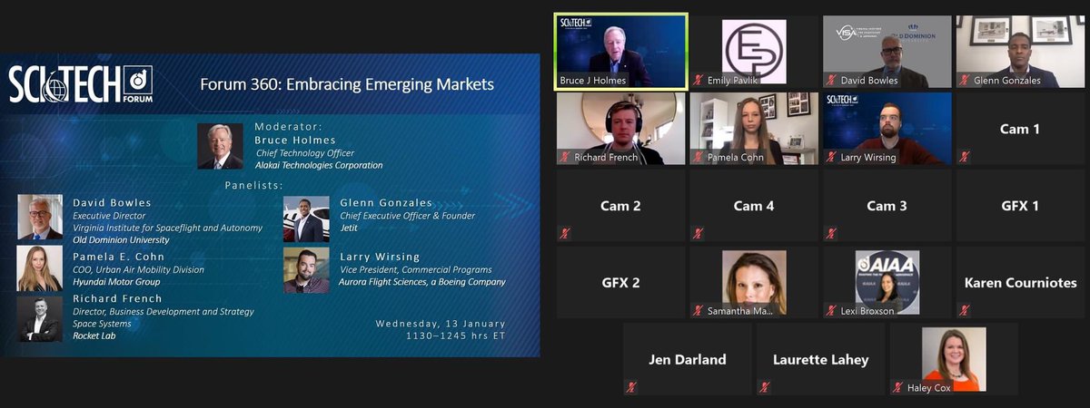 A big thank you to <a href="/aiaa/">AIAA</a> for having our Director, David Bowles, as a panelist for the AIAA SciTech Forum 360 - Embracing Emerging Markets today! 

David was able to speak on VISA's mission and what our organization is doing across both the space and autonomous systems spectrum.