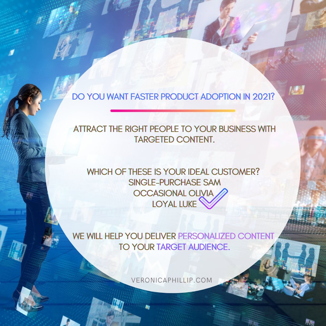 VphillipCptc's tweet image. Which of these is your ideal customer? Single-Purchase Sam, Occasional Olivia, or Loyal Luke? 
We will help you deliver personalized content to your target audience. #technicaldocumentation #enduserdocumentation
veronicaphillip.com