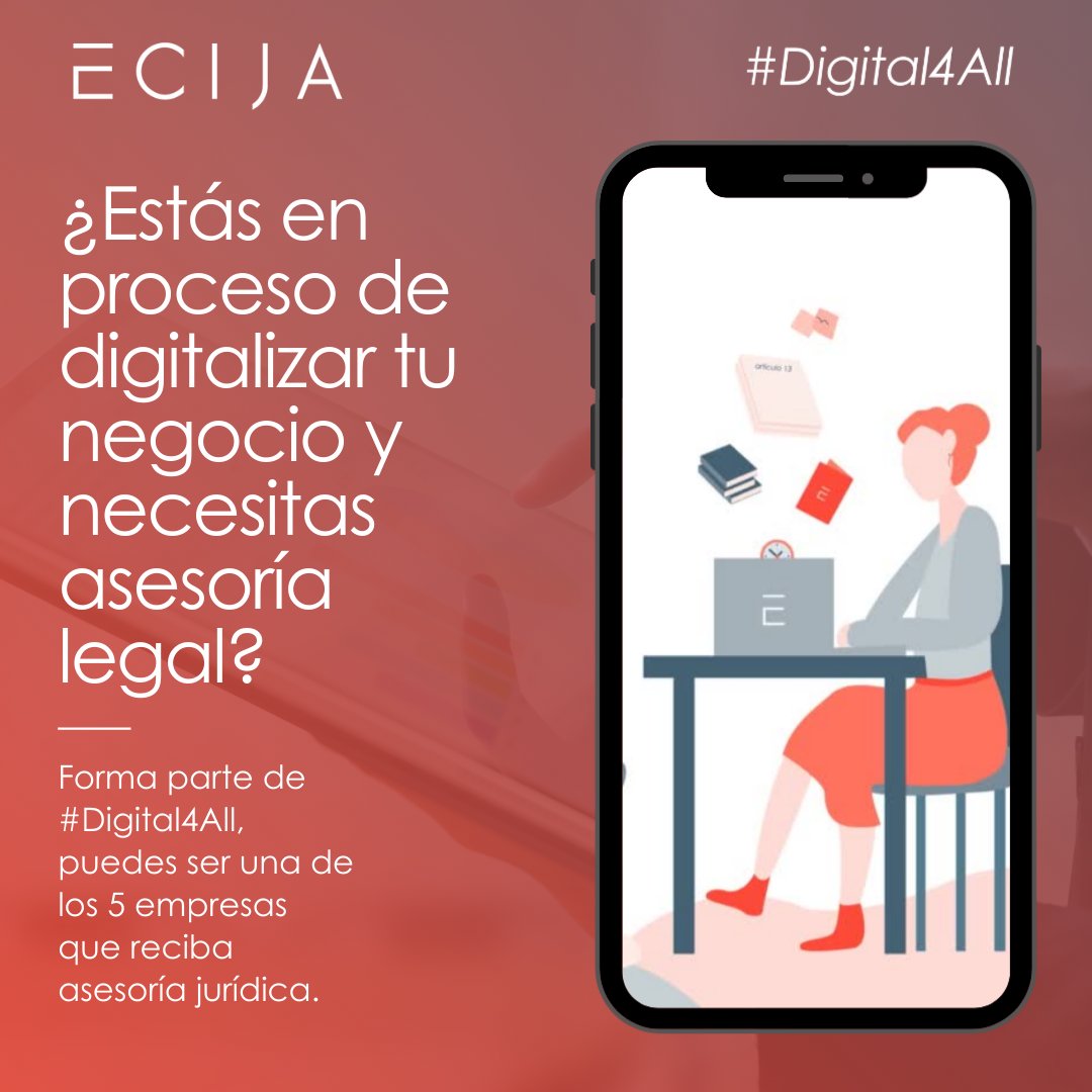 ECIJA's tweet photo. Sí, has leído bien 😉 

¡Participa ya: https://t.co/dRaVAu1lUN! 

Buscamos a 5 negocios -con independencia de su tamaño y reto- para apoyarles en su proceso de digitalización desde cualquiera de los 15 países en los que @ECIJA está presente. #Digital4All https://t.co/FDWjU4bFBX
