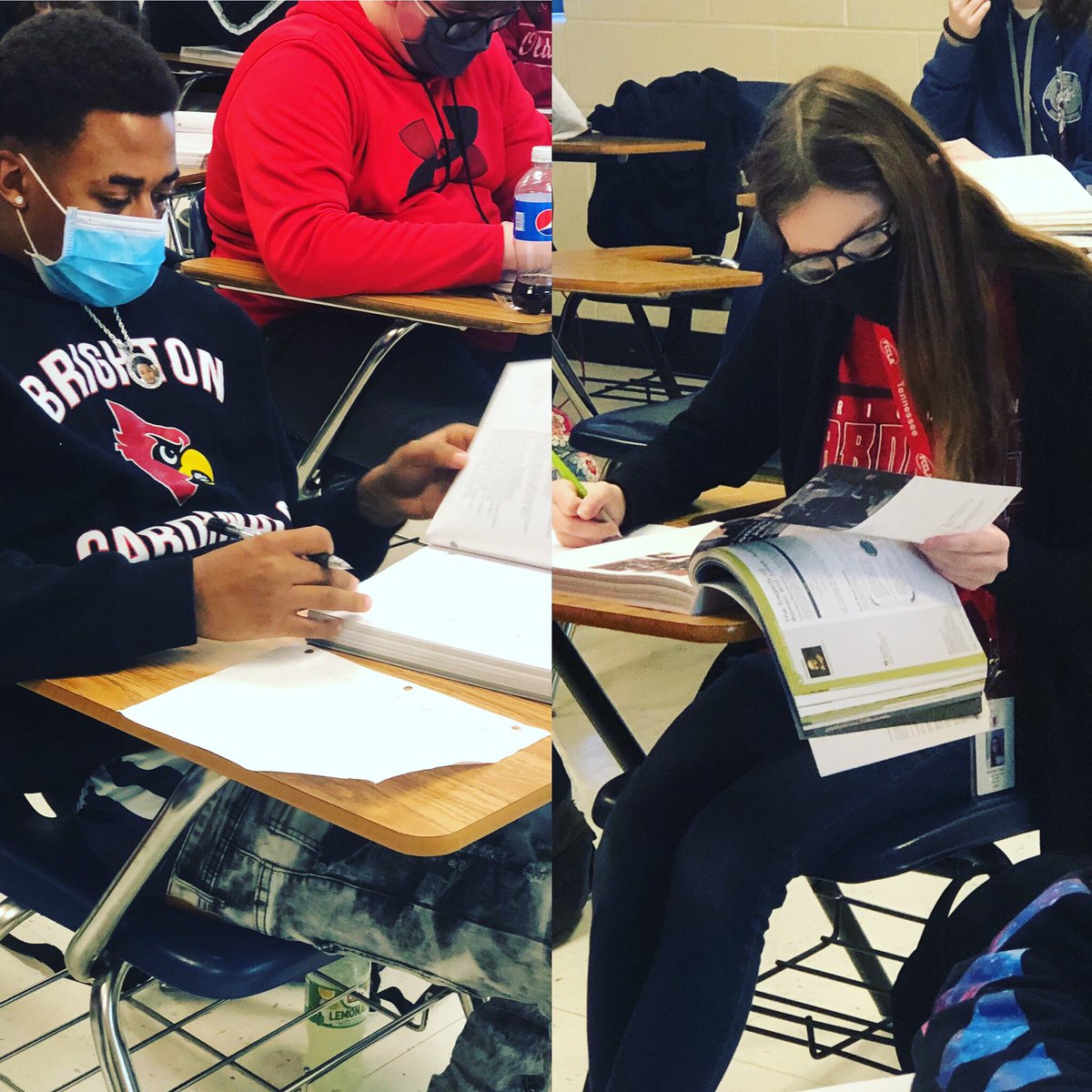 BrightonHighTN's tweet photo. Digging back into Romeo and Juliet with text dependent questions in English I in Ms. Bursi’s class. #gobacktothetext #textdependentquestions #ela https://t.co/ApqLX0kKGj