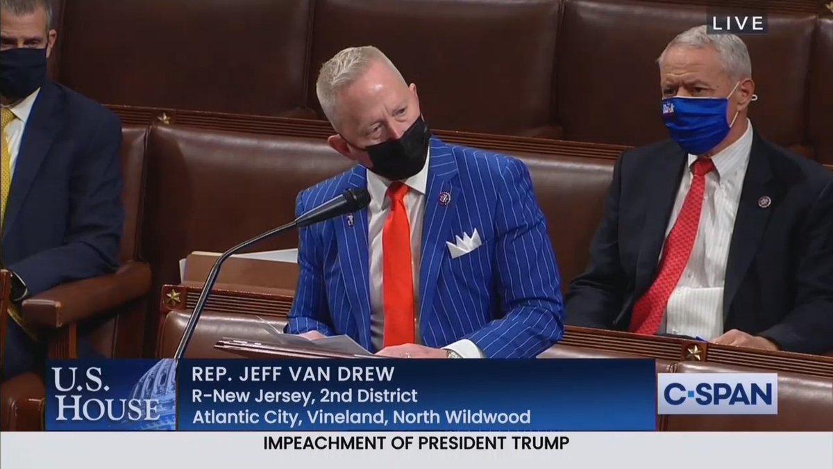 Rep. Van Drew is wearing the most interesting suit of the day