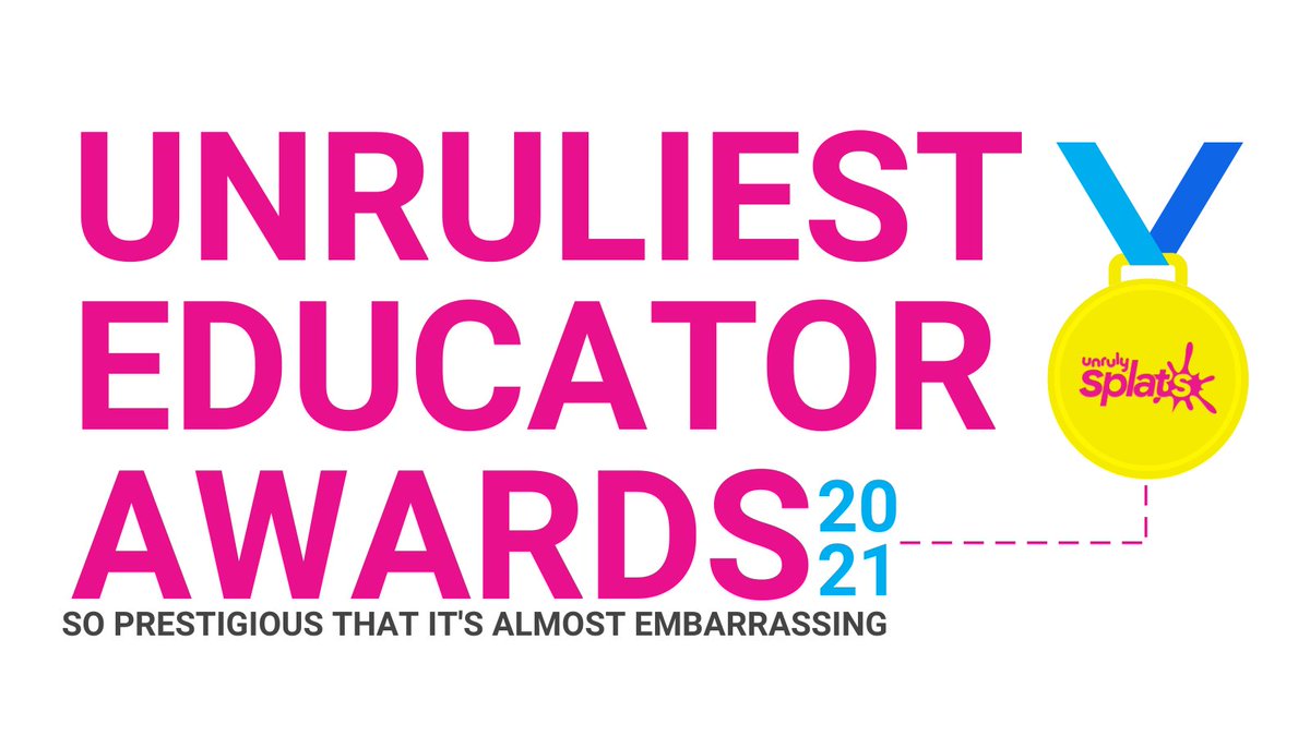 It is almost time! ⏳ Just one hour until the #UnrulyAwards2021 🏆 

Check out the nominees of the Unruliest Educator Awards: bit.ly/386HwHm

Live Tweeting starts at 5 pm ET

#UnrulyEduactors #PhysEd #EdTech