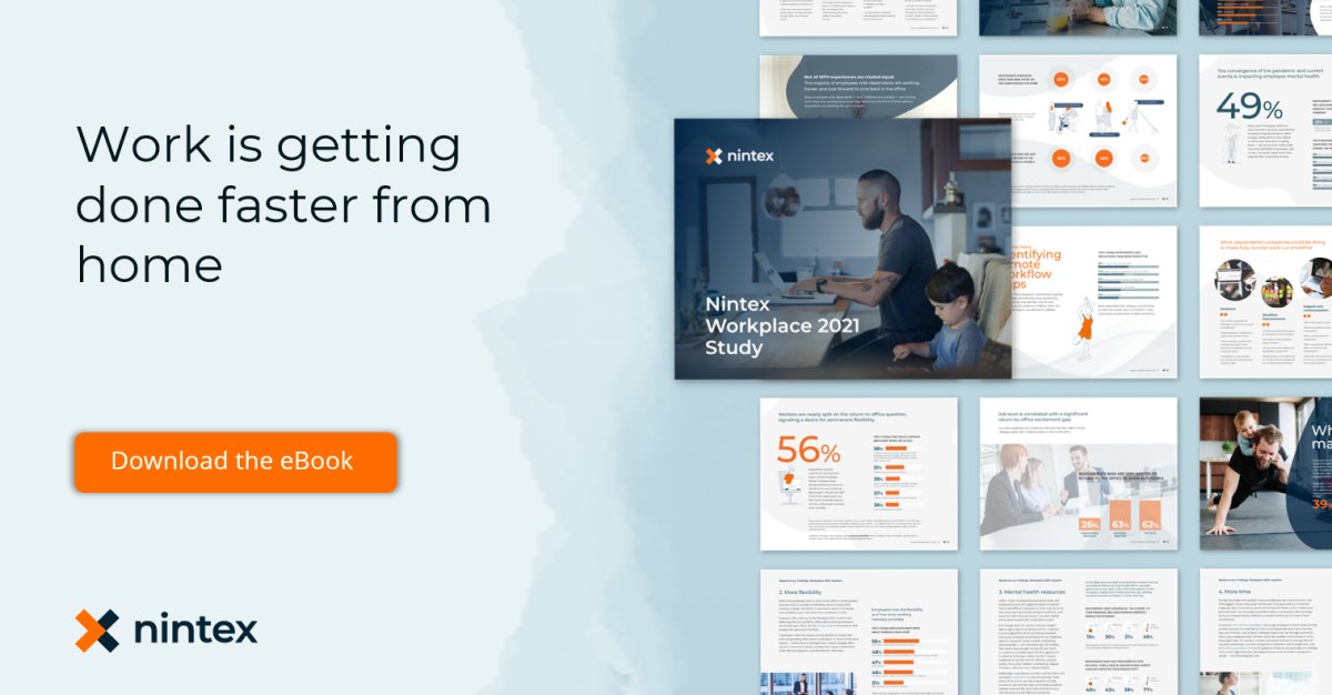 [NEWS] Released today, findings from the #NintexWorkplace2021Study reveal most employees working remotely during #COVID19 in the U.S. were more productive than expected, and expressed a desire for #automation to further boost productivity. bit.ly/3bFIA8j #WFH #remotework