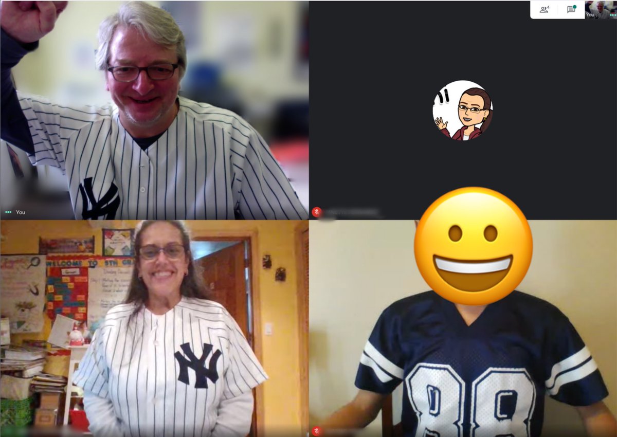 PS72X's tweet photo. School Spirit Week at PS 72!!!!!  Winter Sports Jersey Day!  However, the pinstripes are always in season.  Look for our bright neon colors tomorrow.....   @District8Supt @mcolonps72 @DesmondNunes308 https://t.co/gUY2mOX897