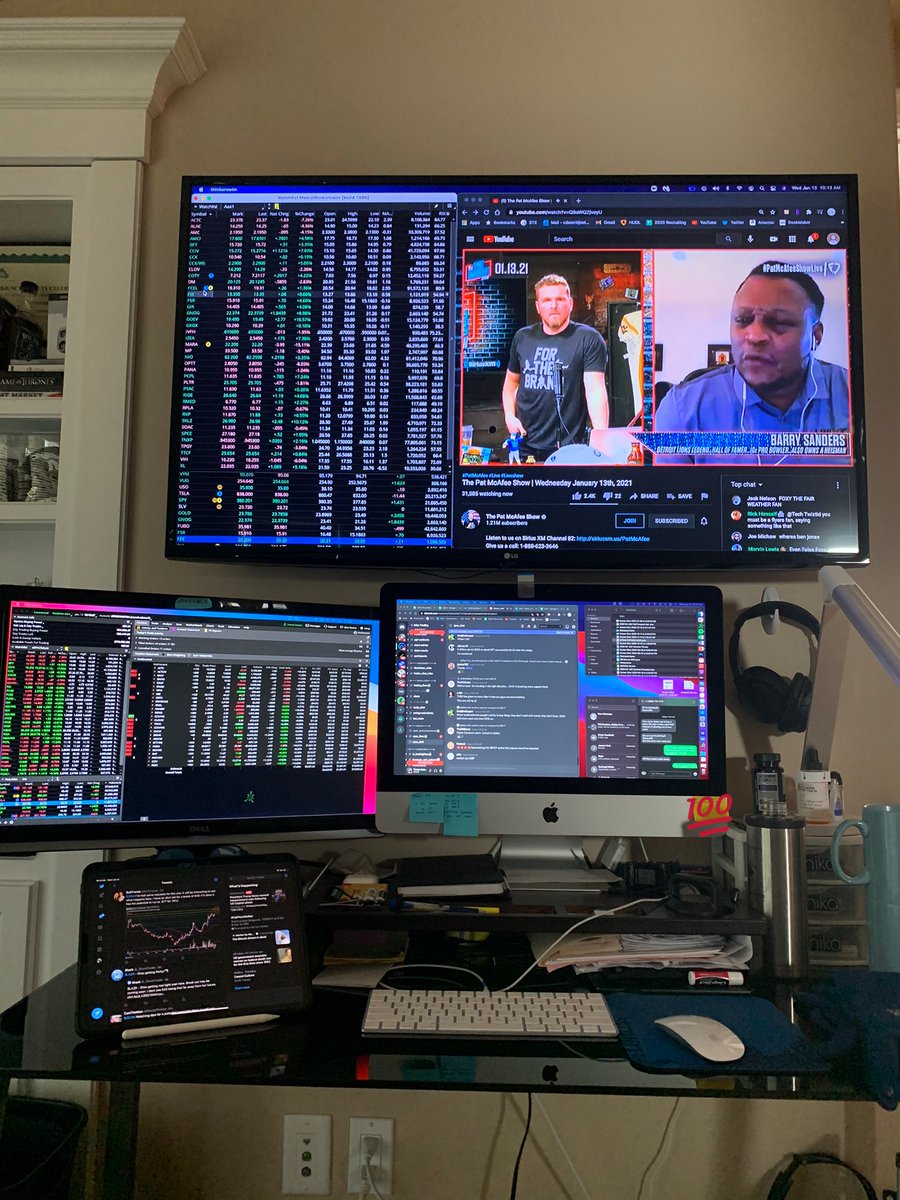 TempoJaxon7's tweet photo. Finally got the Apple TV Hooked up so I can listen to @PatMcAfeeShow while trading. $RMO $ACTC $CCIV $GIX $PCPL $GHIV #ForthrBrand @HammerDAHN https://t.co/Q9dXNKwcdb