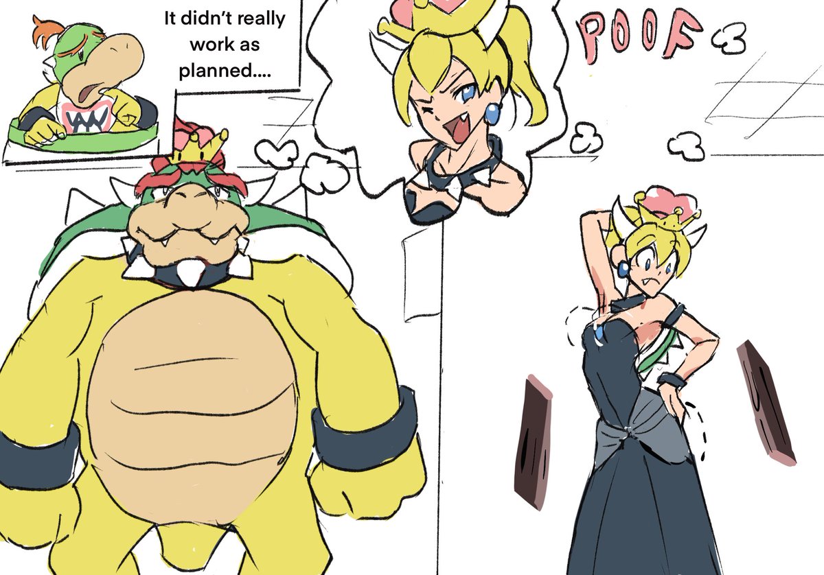 I'm not following the mario timeline super closely but im pretty sure this is where we're at right now 

alternate version

  #3DWorld #BowsersFury #Bowser #Nintendo #mario #bowsette #SuperMario3DWorld 