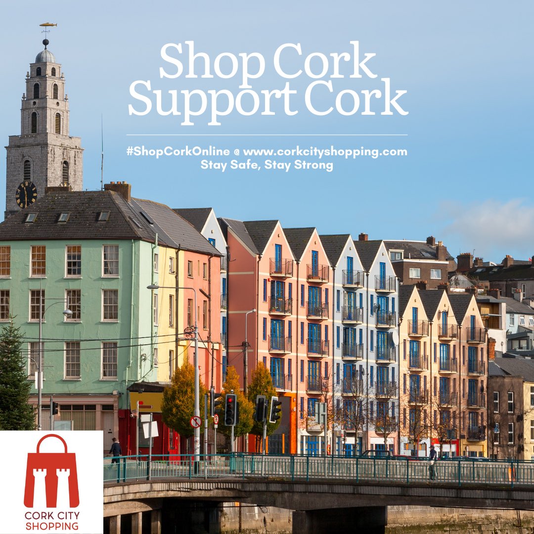 corkshopping's tweet photo. Fun fact: every time you buy from and support a Cork shop, you make a local business owner’s day - when you #ShopCorkOnline, you #SupportCork ❤️#StaySafe #StayStrong #LoveCork #PureCork
.
https://t.co/9uZSLvQG9E https://t.co/9MgDkznGlx