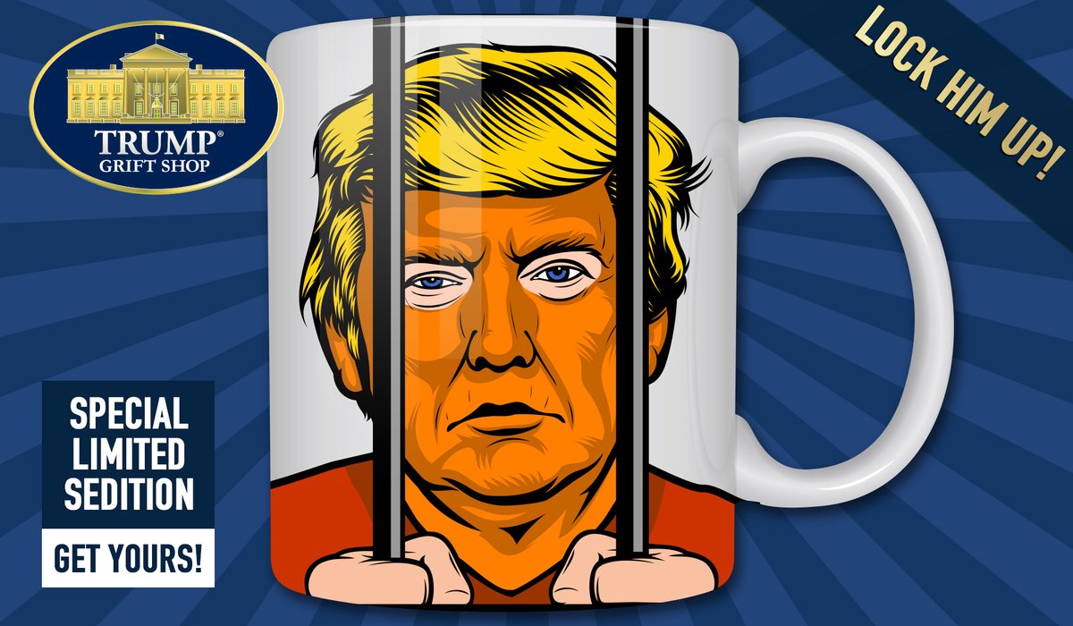 WHITEHOUSE_ORG's tweet photo. True Patriots CAFFEINATE WITH CONVICTION! Now available in the Trump® Grift Shop: https://t.co/kmXnMHGuw2 ☕️🧑🏾‍⚖️👮🏾🚨 https://t.co/O7nqnQxWn7