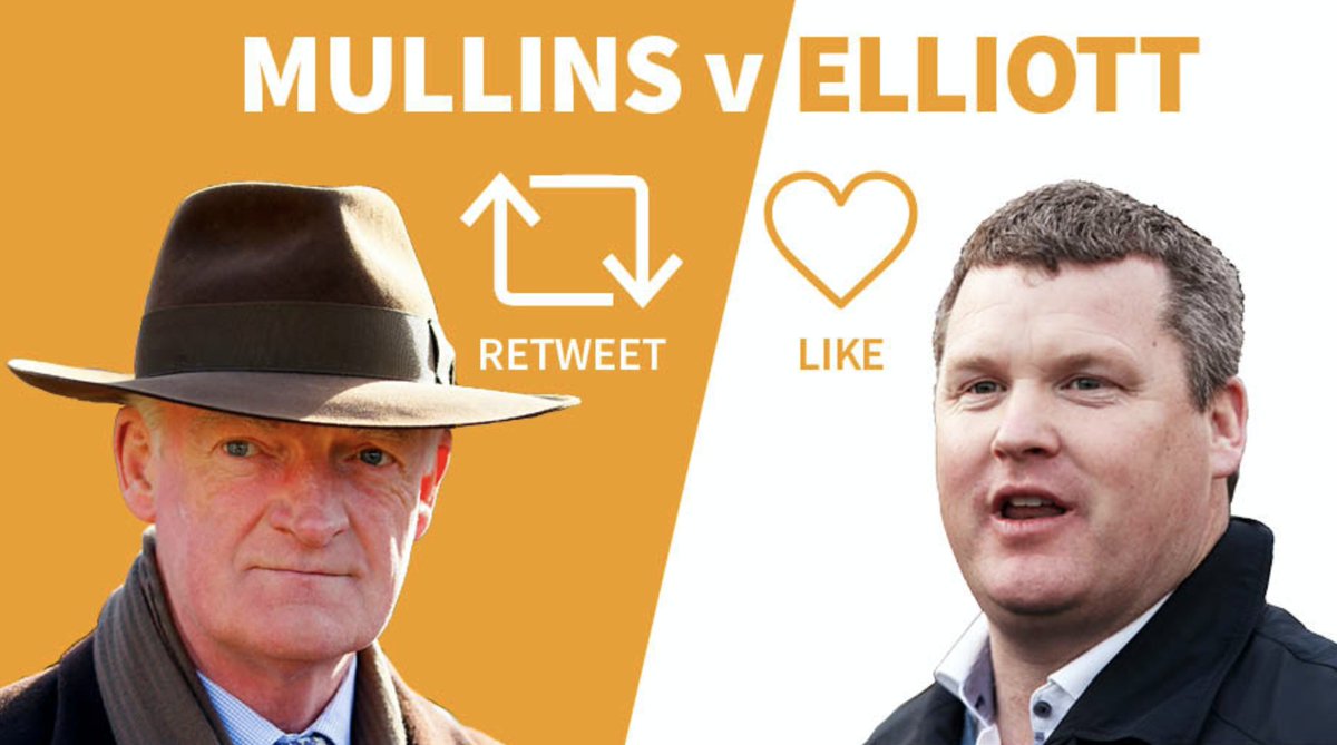 RacingTV's tweet image. Twitter, you have one horse you want to win a race with at the Cheltenham Festival, but you need to send that horse into training with either of these trainers...

Who would you choose? 

🔁 Retweet for Willie Mullins

❤️ Like for Gordon Elliott
