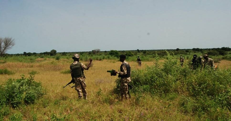 Turns out the insurgents had been firing on mostly empty structure all along. Nigerian troops opened fire from well concealed positions up close, making their RPGs useless. In their confusion the insurgents attempted to fight their way out the ambush but were picked apart.