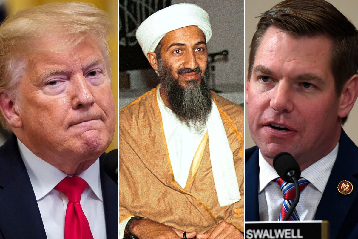 US Rep. Eric Swalwell compares Trump to Osama bin Laden