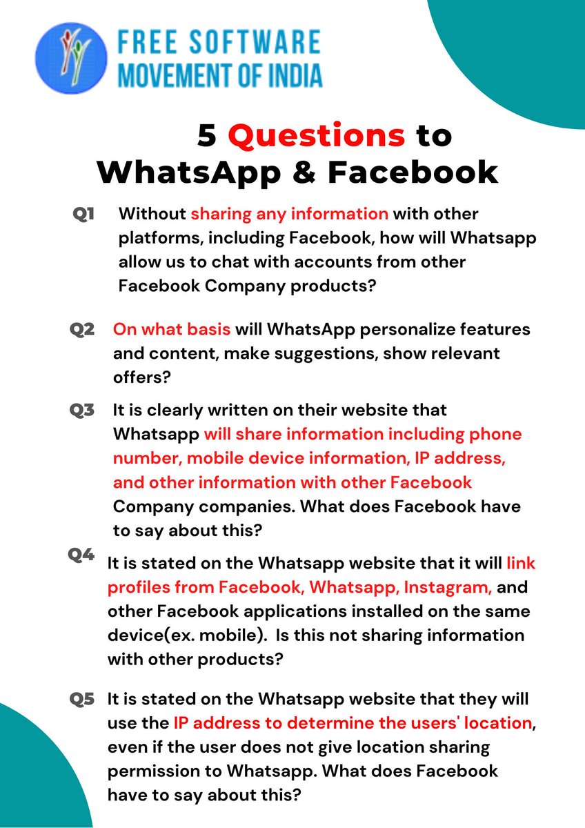 sanket's tweet photo. Extremely relevant questions asked by FSMI. #WhatsApp https://t.co/ZfyovAZGBx