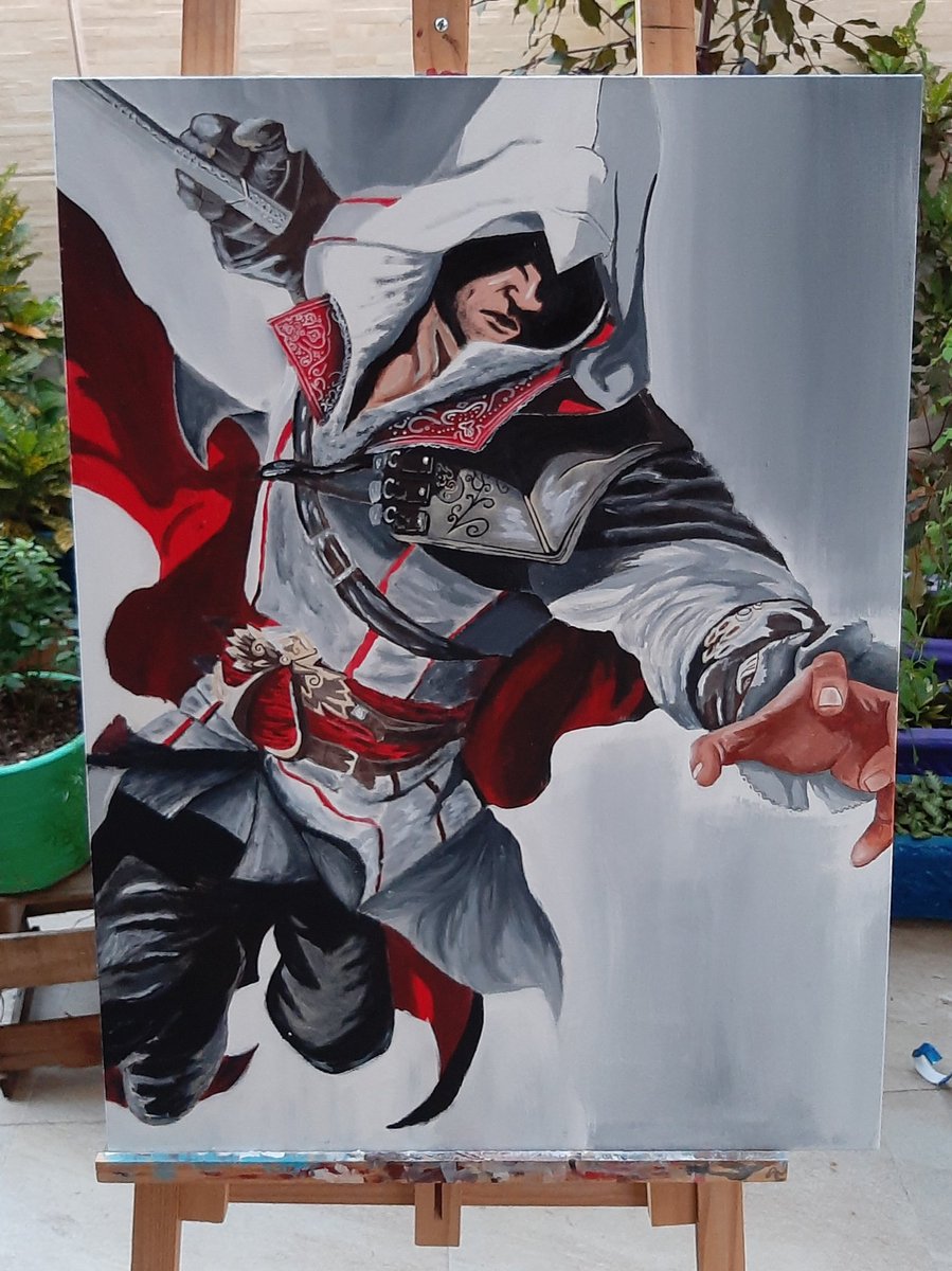 Meishamaros's tweet photo. Eu comecei a pintar esse quadro há alguns anos atrás e parei. Ontem decidi que (finalmente) terminaria o quadro... e terminei!🤩

Acrílico sobre tela 1,20x60 cm

Artista referência: Alessandro Giovagnoli 

Site dele: https://t.co/maLkYLT6xz https://t.co/lGALyXLqDU